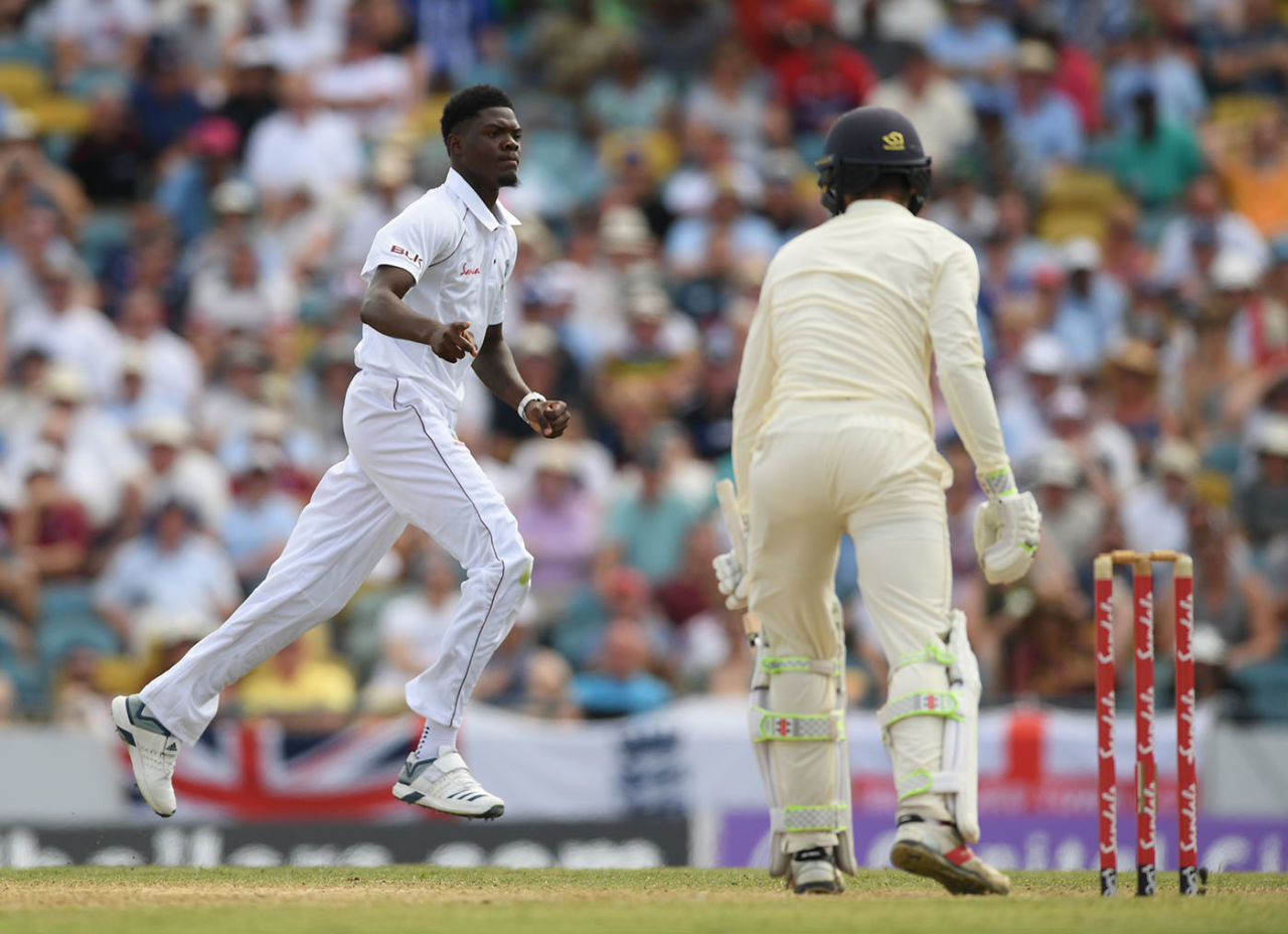 Alzarri Joseph struck on his return from injury, West Indies v England, 1st Test, Barbados, 2nd day, January 24, 2019