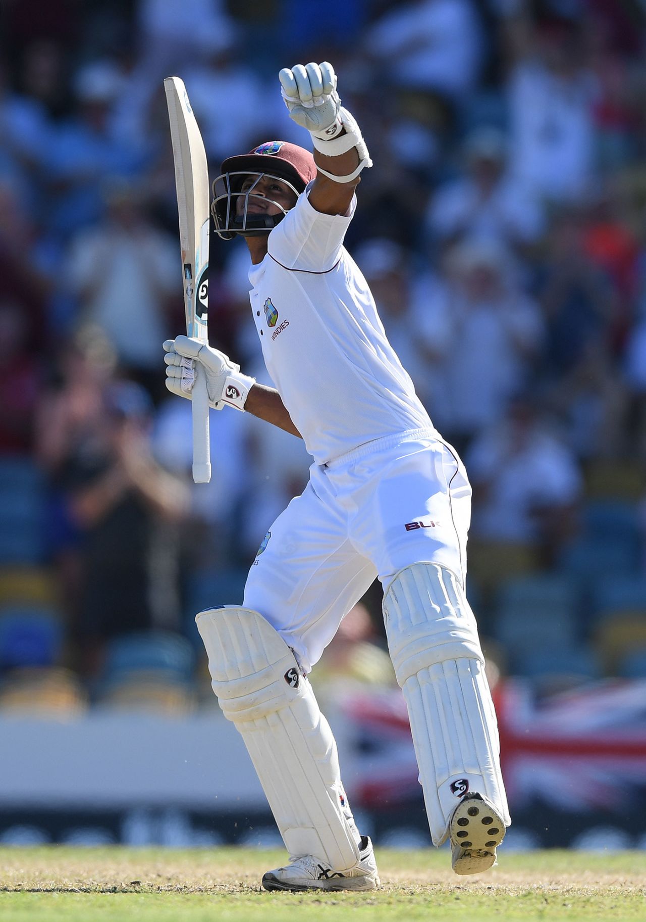 Shane Dowrich celebrates his century, West Indies v England, 1st Test, Barbados, 3rd day, January 25, 2019
