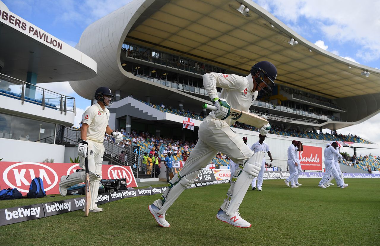 Keaton Jennings and Rory Burns resume England's rearguard, West Indies v England, 1st Test, Barbados, 4th day, January 26, 2019