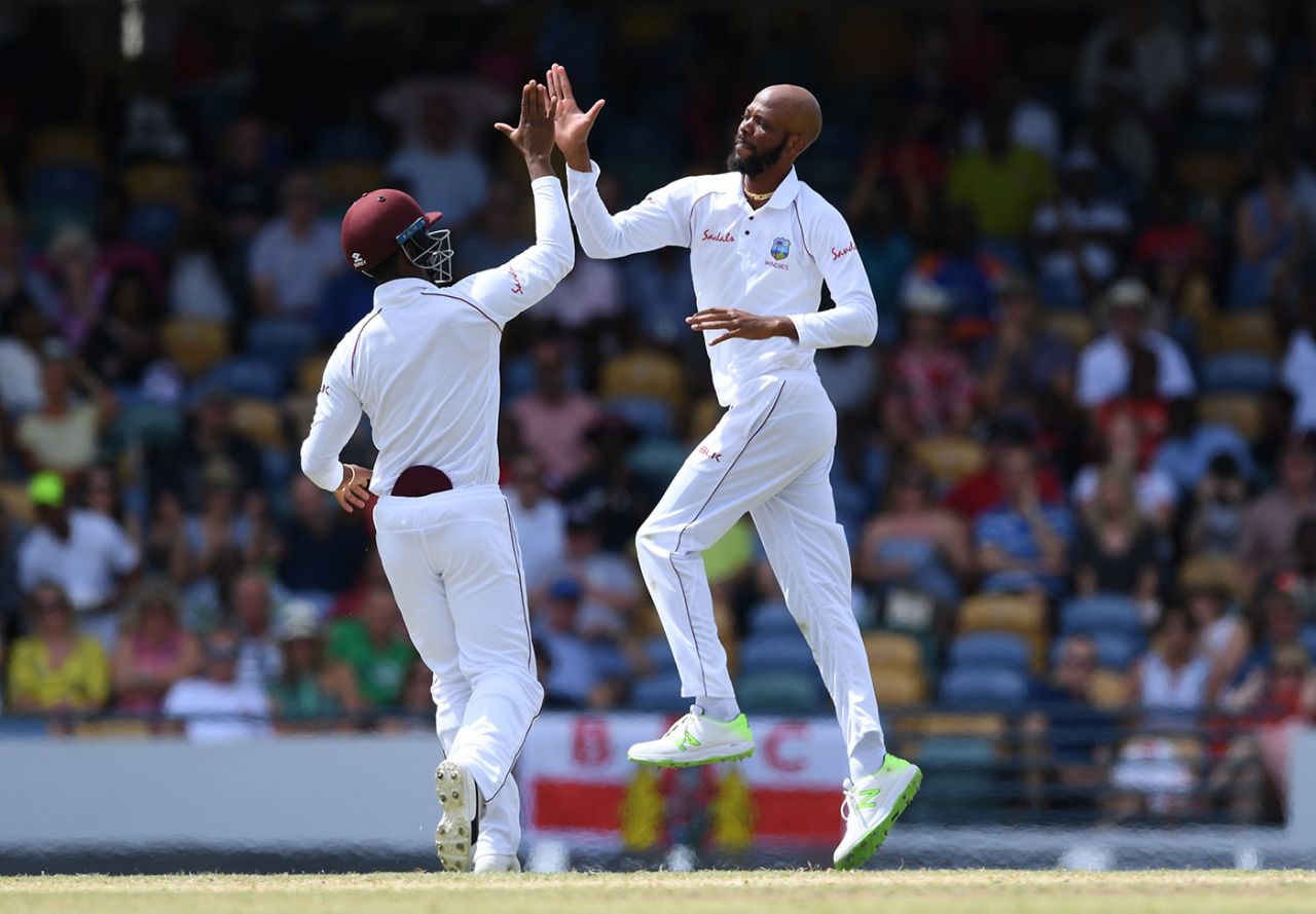 Roston Chase made the key breakthrough before lunch, West Indies v England, 1st Test, Barbados, 4th day, January 26, 2019
