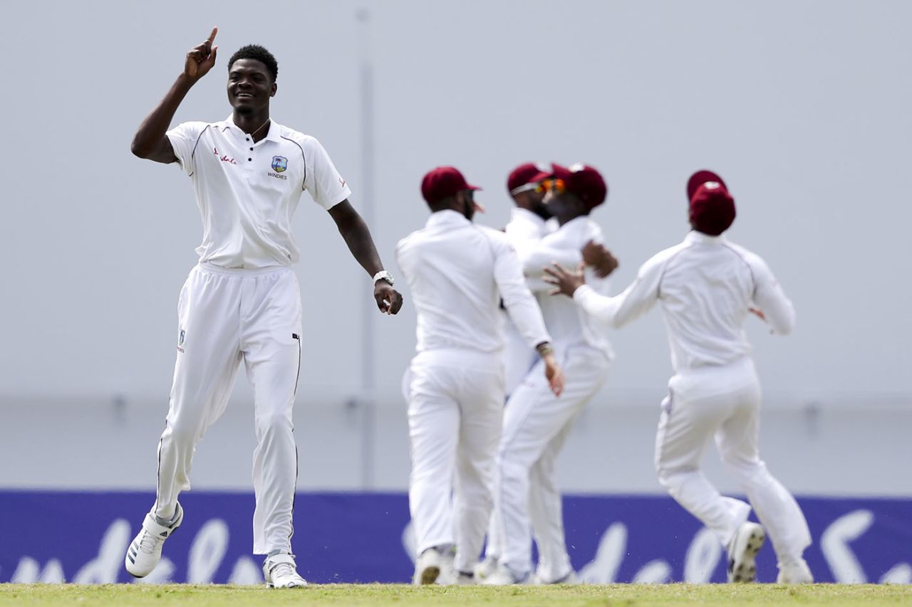 Alzarri Joseph struck twice in his opening spell, West Indies v England, 2nd Test, Antigua, January 31, 2019