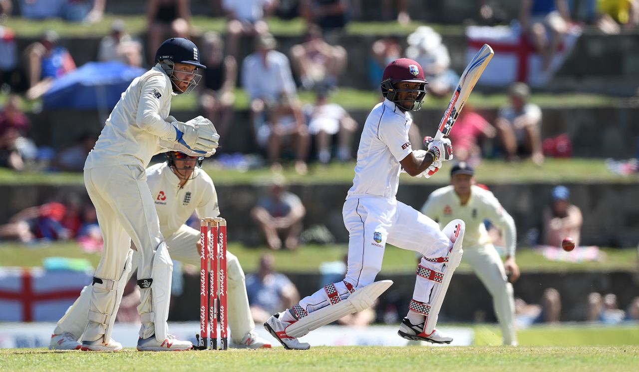 Kraigg Brathwaite held firm, West Indies v England, 2nd Test, second day, Antigua, 2nd day, February 1, 2019