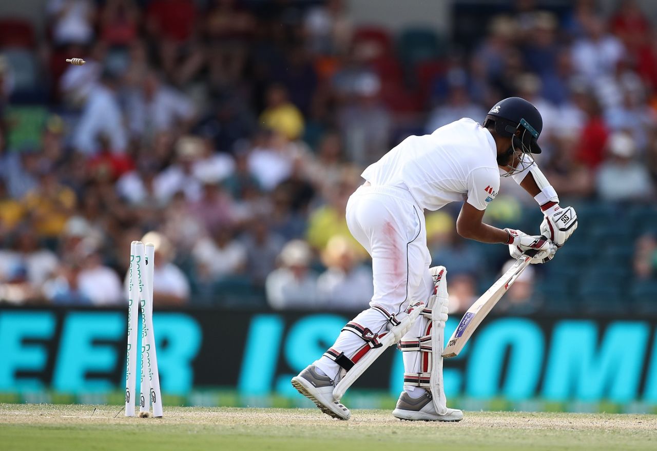 Kusal Mendis cleaned up by a beauty, Australia v Sri Lanka, 2nd Test, Canberra, 2nd day, February 2, 2019