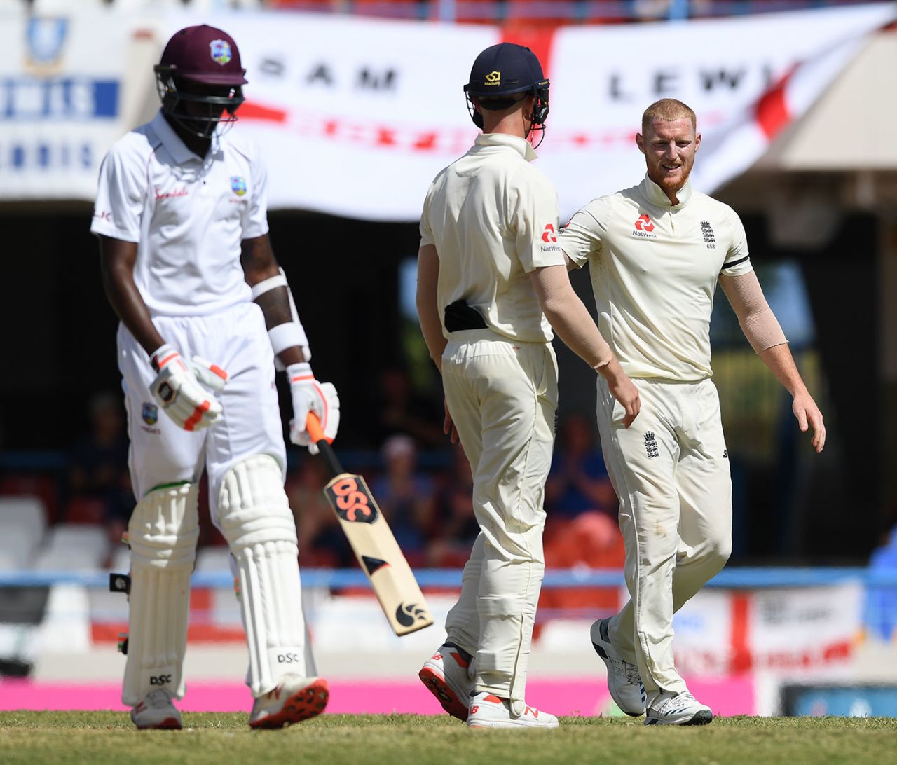 Ben Stokes claimed the scalp of Alzarri Joseph, West Indies v England, 2nd Test, 3rd day, Antigua, February 2, 2019
