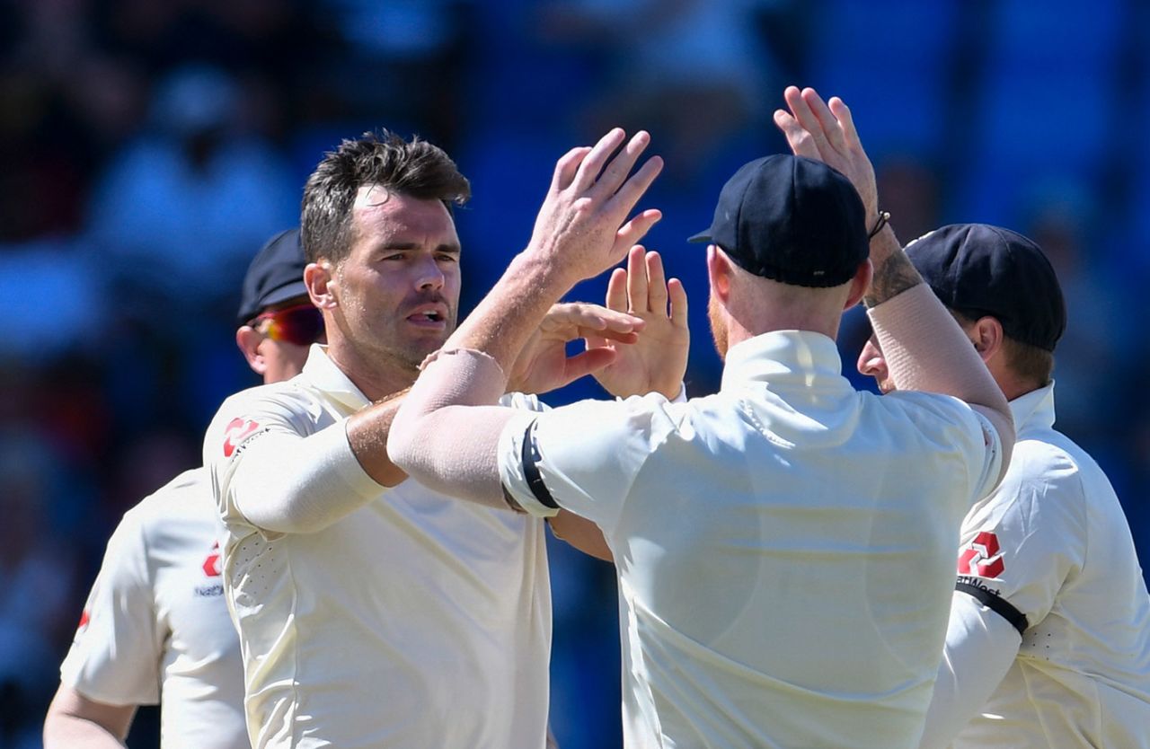 James Anderson found his range on the third morning, West Indies v England, 2nd Test, 3rd day, Antigua, February 2, 2019