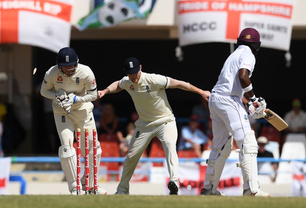 Darren Bravo was stumped for 50 after a fine innings, West Indies v England, 2nd Test, 3rd day, Antigua, February 2, 2019