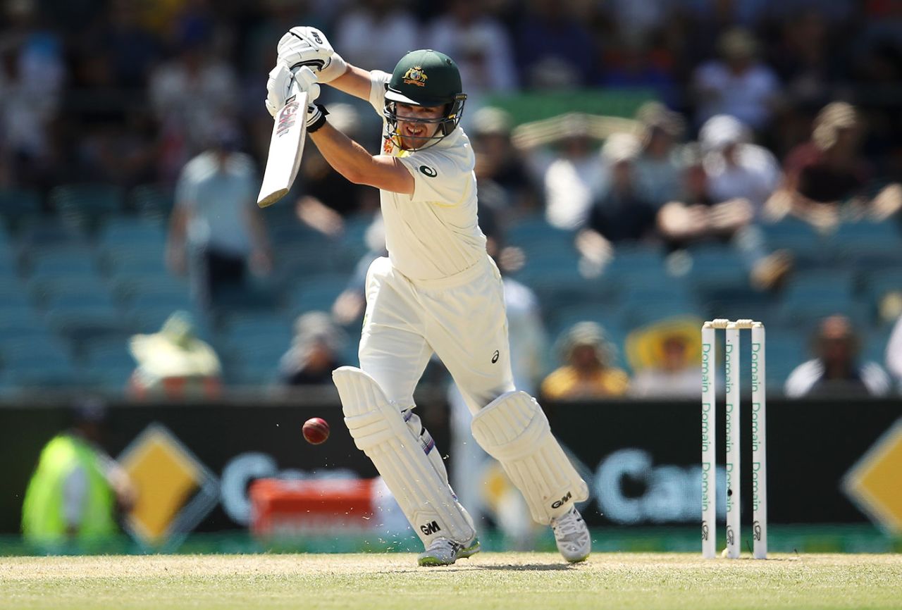 Travis Head drives, Australia v Sri Lanka, 2nd Test, Canberra, February 3, 2019
