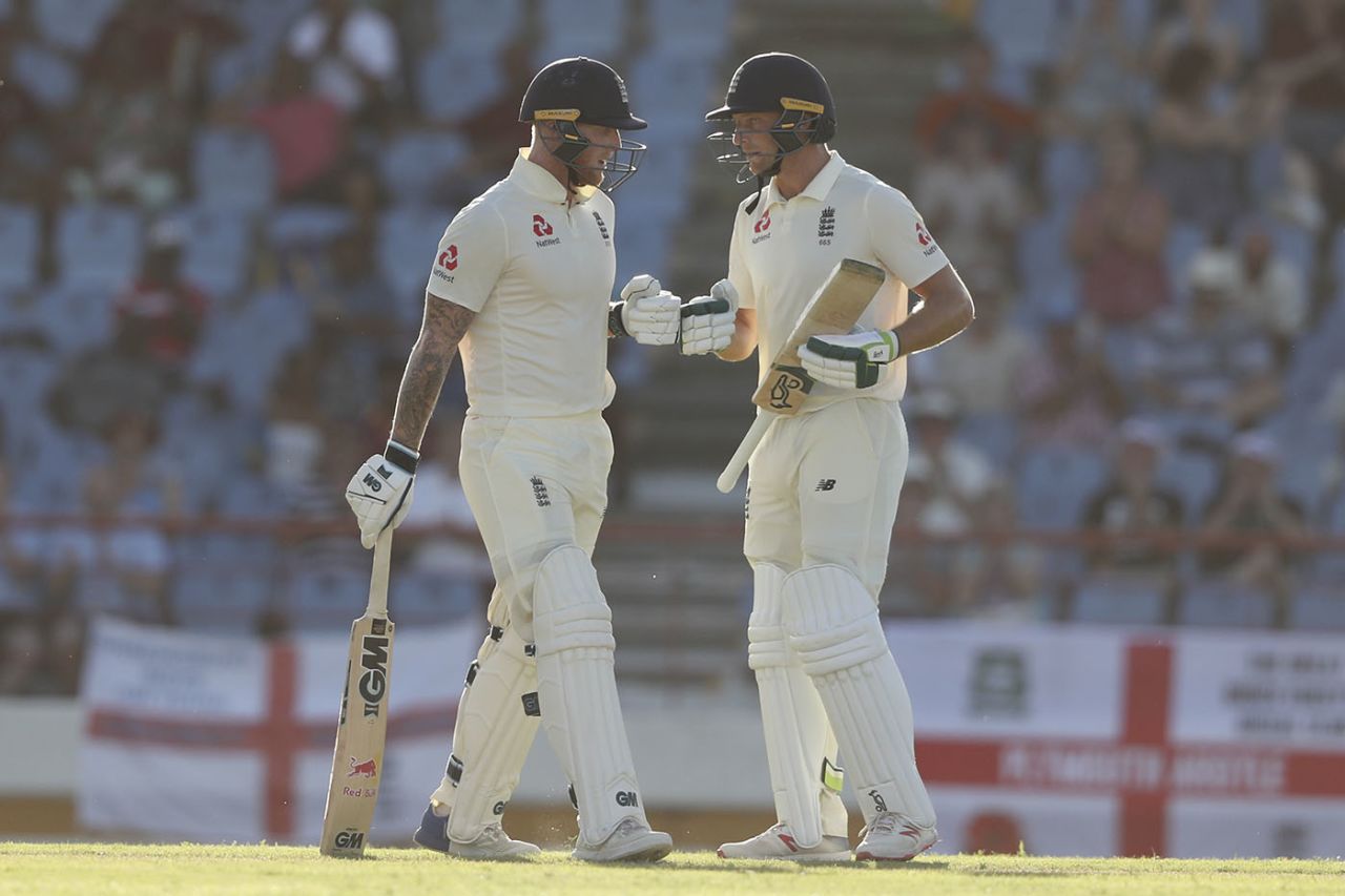 Ben Stokes and Jos Buttler both made fifties in a vital stand, West Indies v England, 3rd Test, St Lucia, February 9, 2019