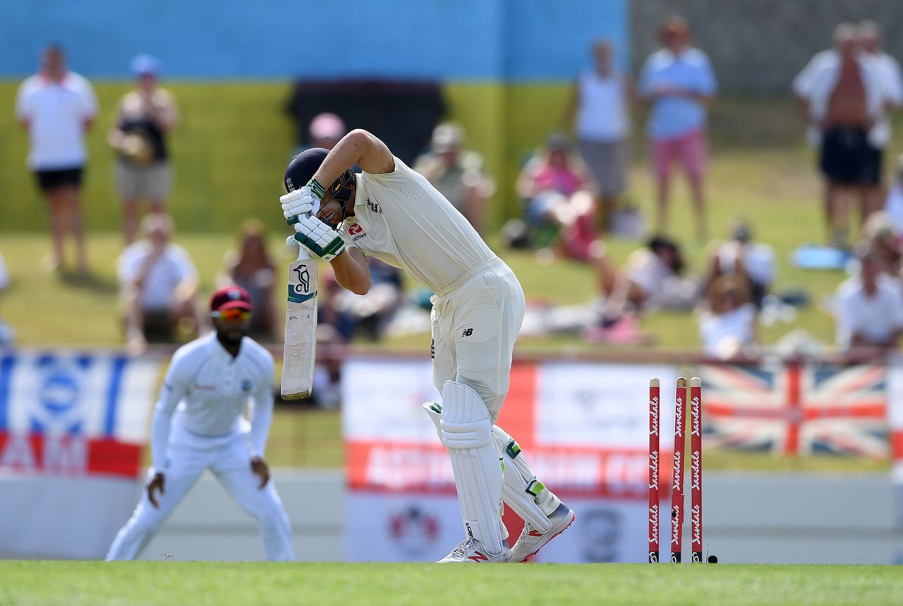 Jos Buttler didn't add to his overnight 67, West Indies v England, 3rd Test, St Lucia, 2nd day, February 10, 2019
