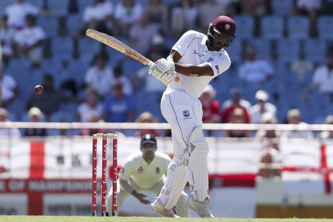 John Campbell pulls off his hip, West Indies v England, 3rd Test, St Lucia, 2nd day, February 10, 2019