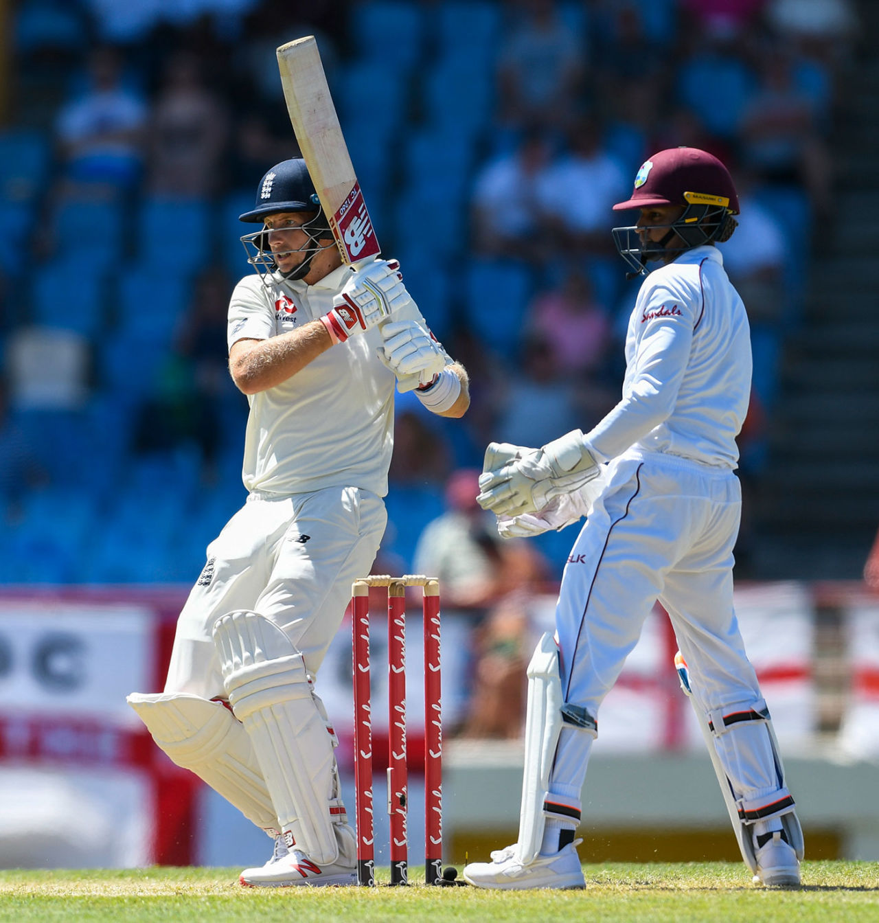 Joe Root pulls through the leg side, West Indies v England, 3rd Test, St Lucia, 3rd day, February 11, 2019