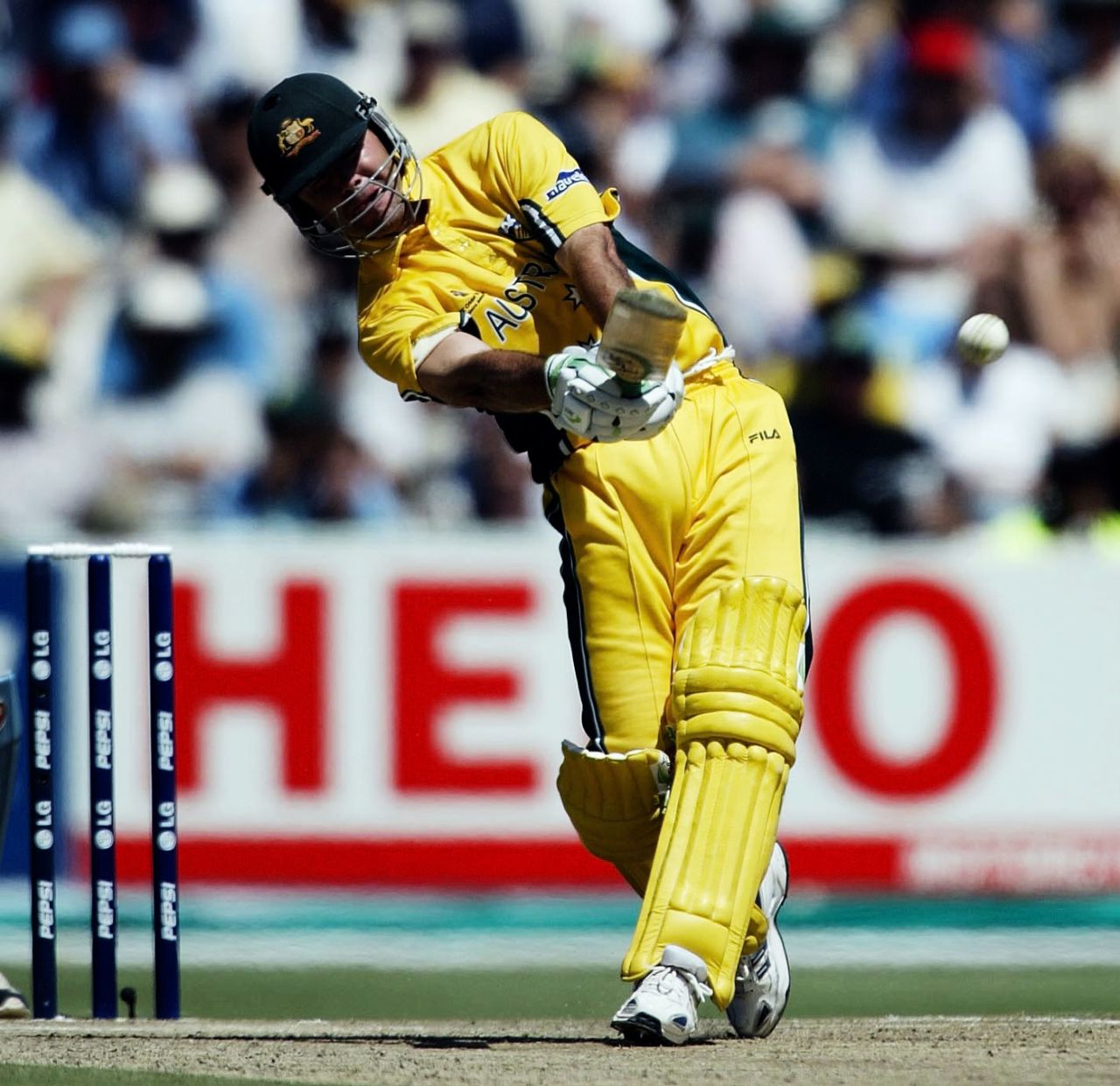 Ricky Ponting plays a shot to leg, Australia v India, World Cup final, Johannesburg, March 23, 2003