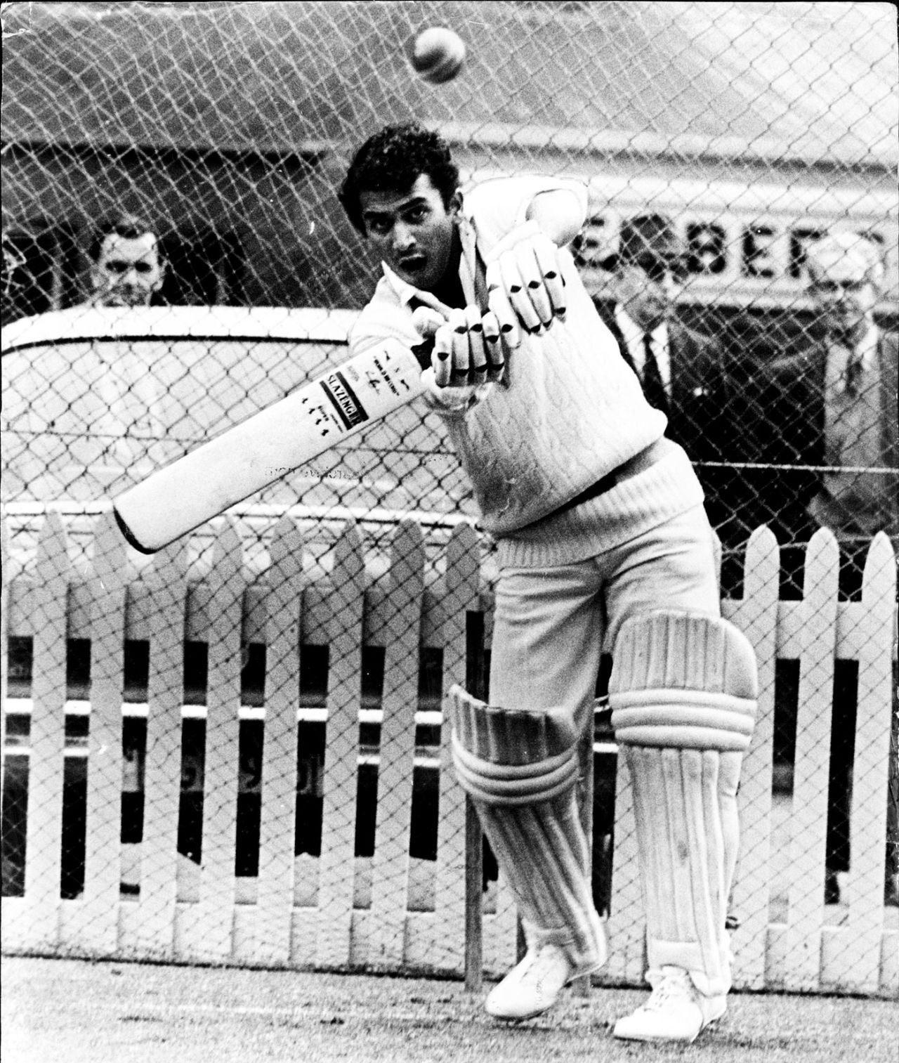 Sunil Gavaskar bats in the nets, Sydney, November 9, 1971