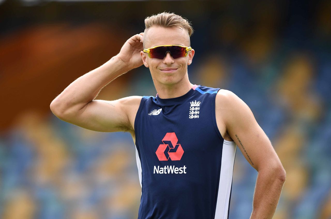 Tom Curran in the nets at Kensington Oval, West Indies v England, Barbados, February 15, 2019