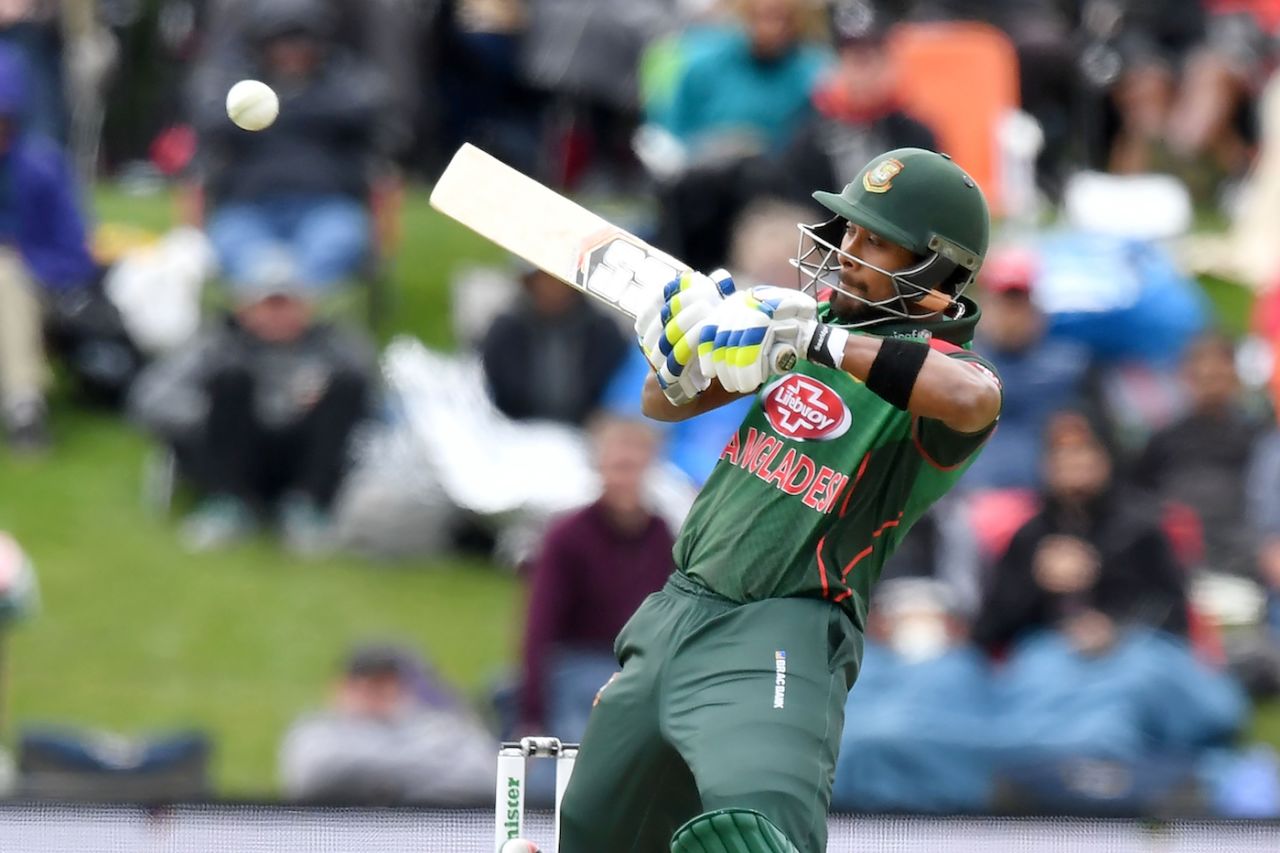 Sabbir Rahman goes for a ramp, New Zealand v Bangladesh, 2nd ODI, Christchurch, February 16, 2019
