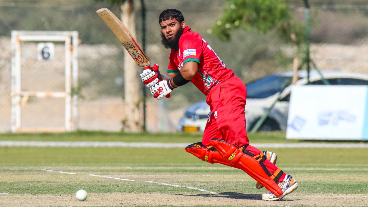 Khurram Nawaz flicks through the leg side, Oman v Netherlands, Oman Quadrangular T20I Series, Al Amerat, February 15, 2019