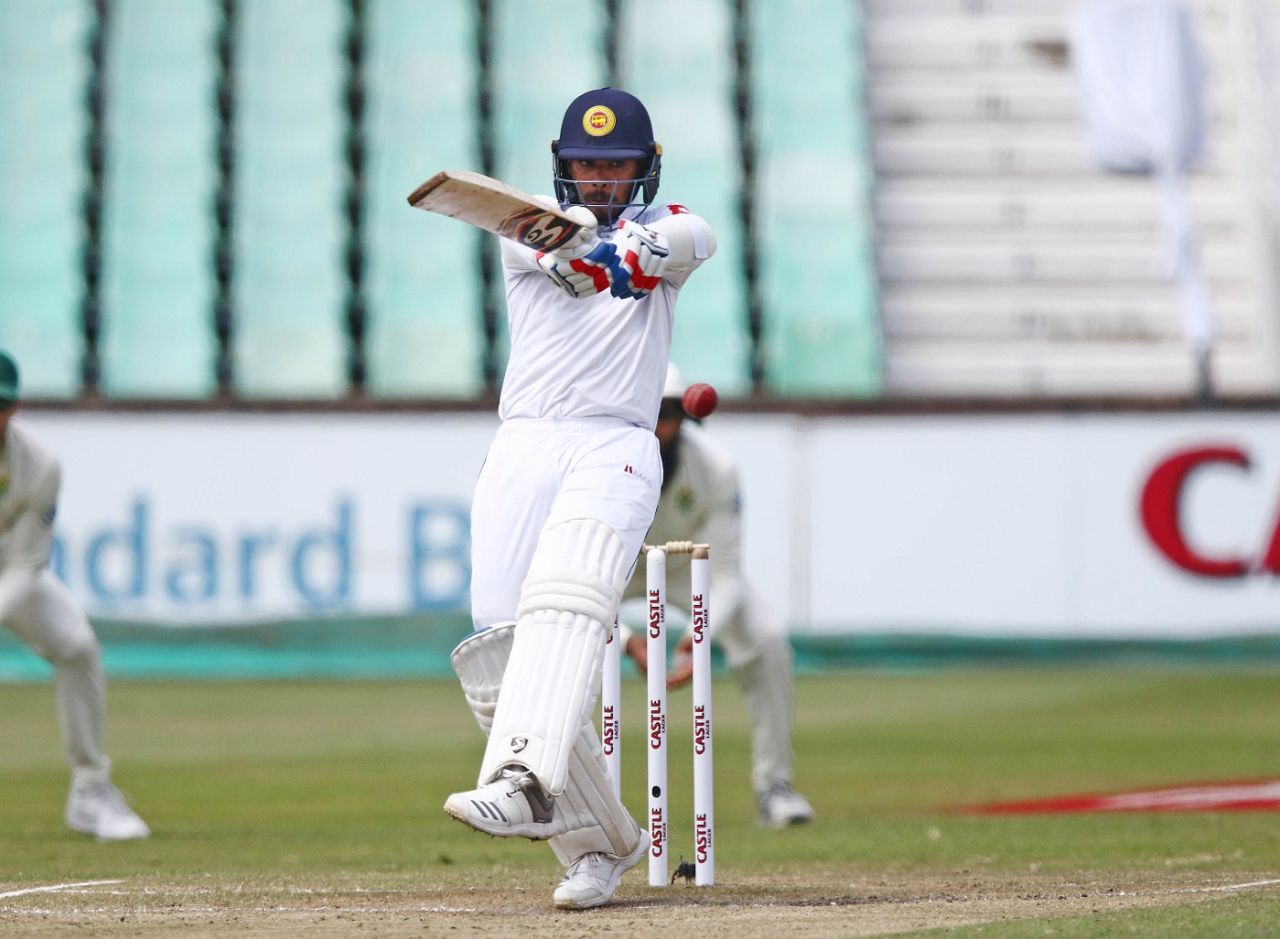 Dhananjaya de Silva plays a pull, South Africa v Sri Lanka, 1st Test, Durban, 4th day, February 16, 2019