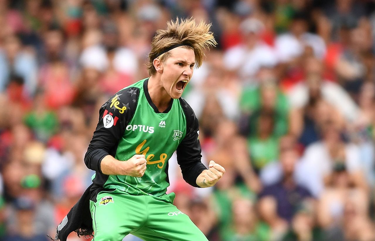 Adam Zampa celebrates, Melbourne Renegades v Melbourne Stars, Final, BBL 2018-19, Melbourne, 17 February, 2019