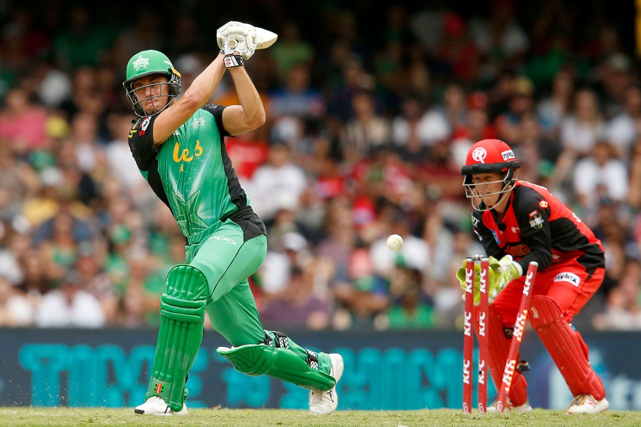 Marcus Stoinis was bowled by Cameron Boyce, Melbourne Renegades v Melbourne Stars, Final, BBL 2018-19, Melbourne, 17 February, 2019