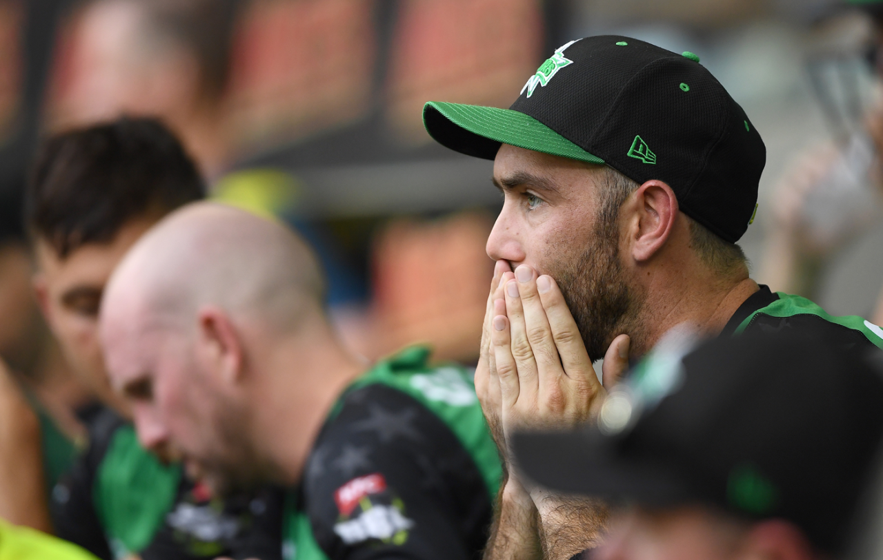 Glenn Maxwell sports a look of disbelief, Melbourne Renegades v Melbourne Stars, Final, BBL 2018-19, Melbourne, 17 February, 2019