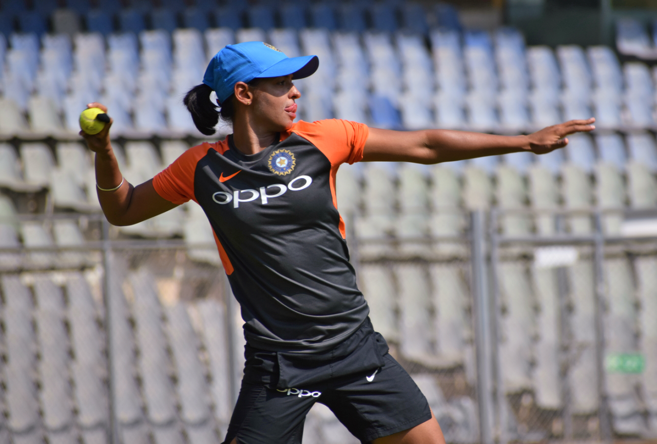 Harmanpreet Kaur during a fielding drill