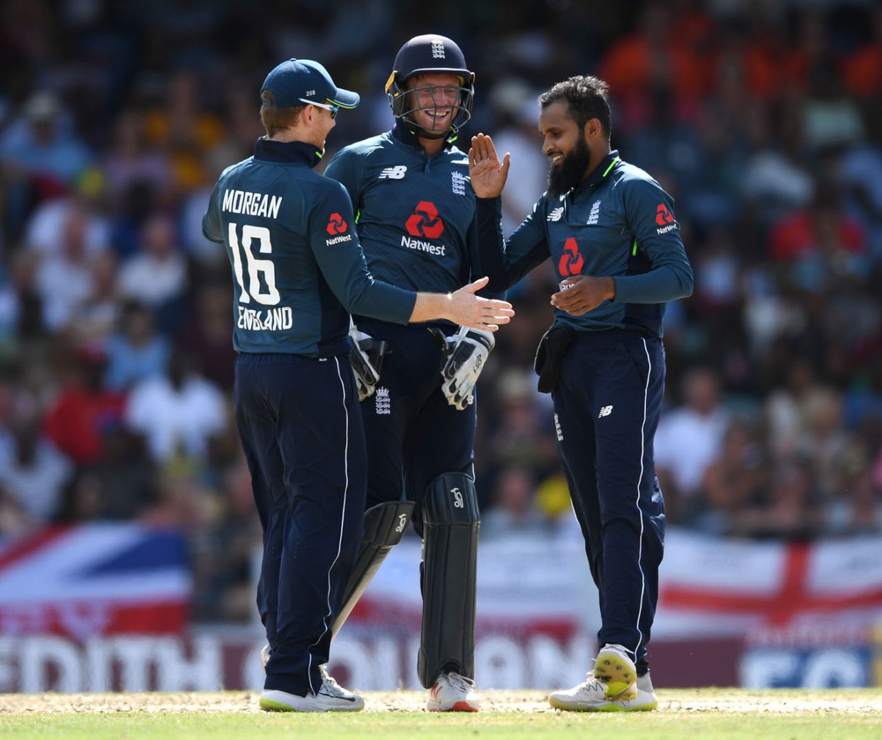 Adil Rashid claimed late wickets, West Indies v England, 1st ODI, Barbados, February 20, 2019 