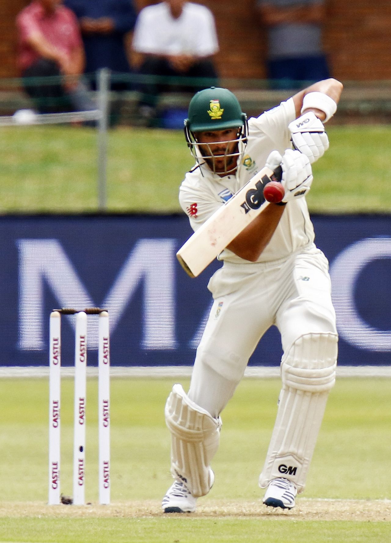 Aiden Markram drives through the off side, South Africa v Sri Lanka, 2nd Test, Port Elizabeth, 1st day, February 21, 2019