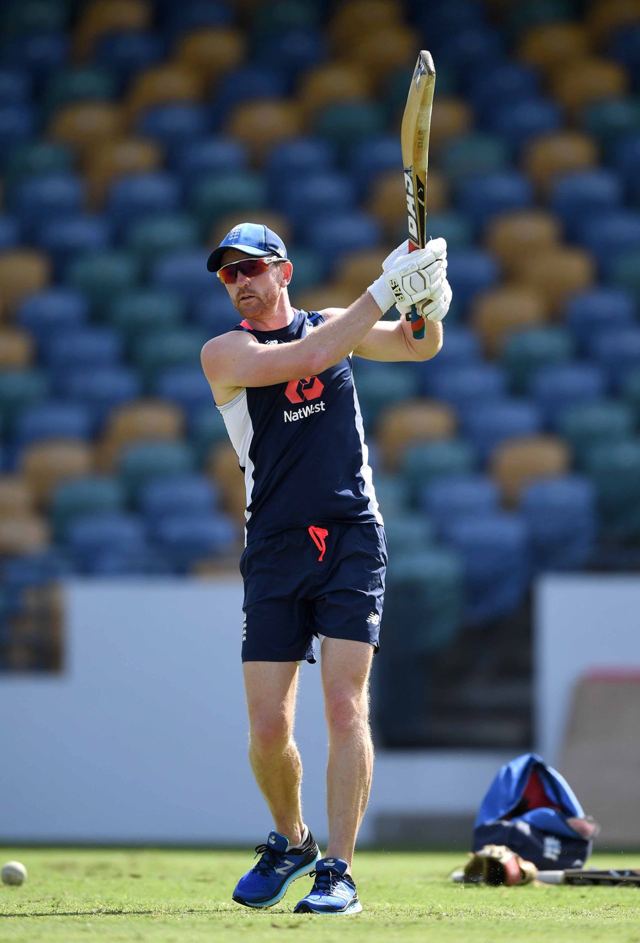 Paul Collingwood oversees a training drill, Barbados, February 16, 2019
