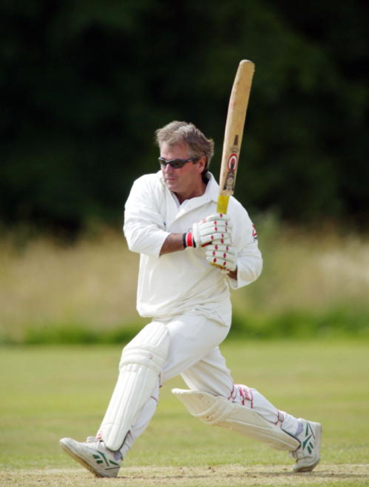 Tip and run Allan Lamb style at the Carphone Warehouse Challenge, Robin Smith Testimonial - David Ross Estate, July 31, 2003
