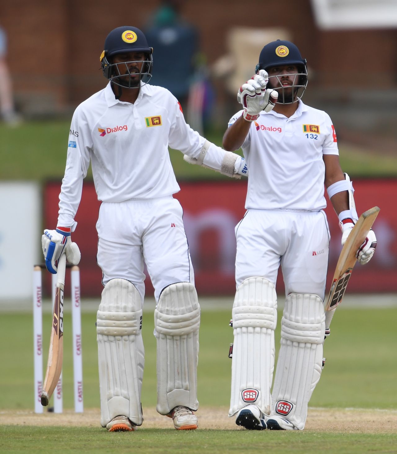 Kusal Mendis and Oshada Fernando react in the field, South Africa v Sri Lanka, 2nd Test, Port Elizabeth, Day 3, February 23, 2019
