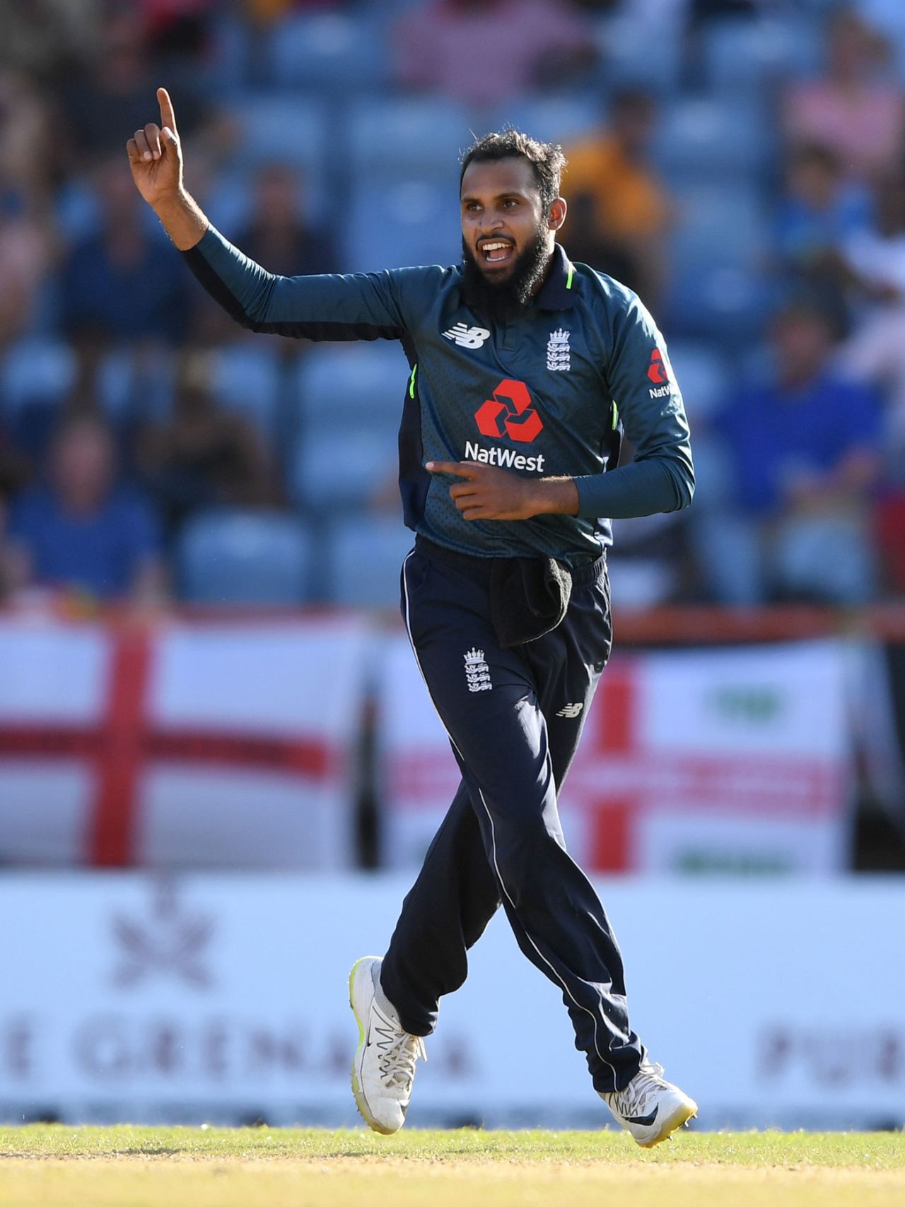 Adil Rashid claims the key wicket of Jason Holder, West Indies v England, 4th ODI, Grenada, February 27, 2019