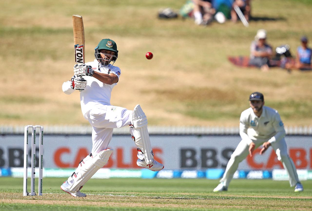 Shadman Islam pulls, New Zealand v Bangladesh, 1st Test, Hamilton, February 28, 2019