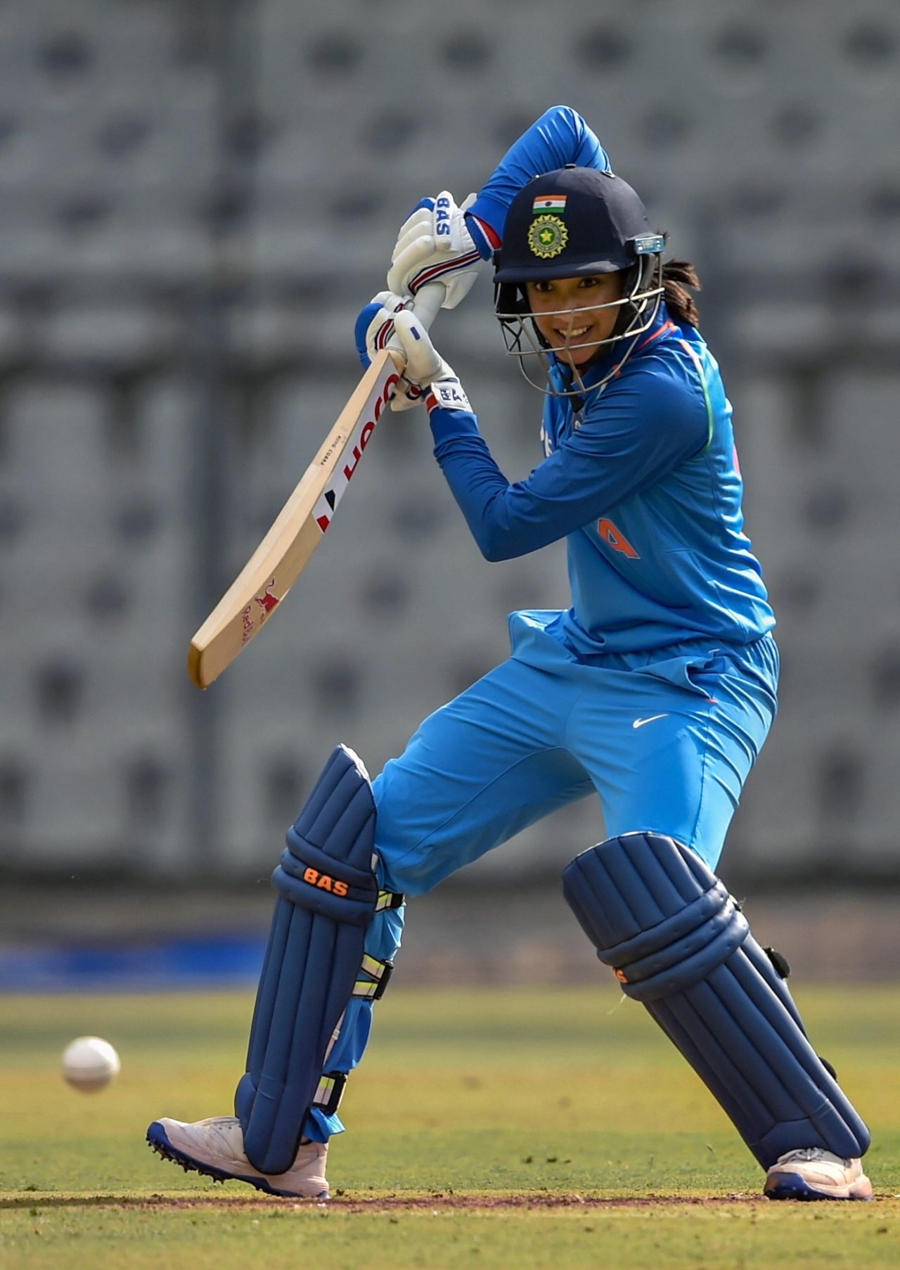 Smriti Mandhana plays one on the off side, India v England, 3rd women's ODI, Mumbai, February 28, 2019