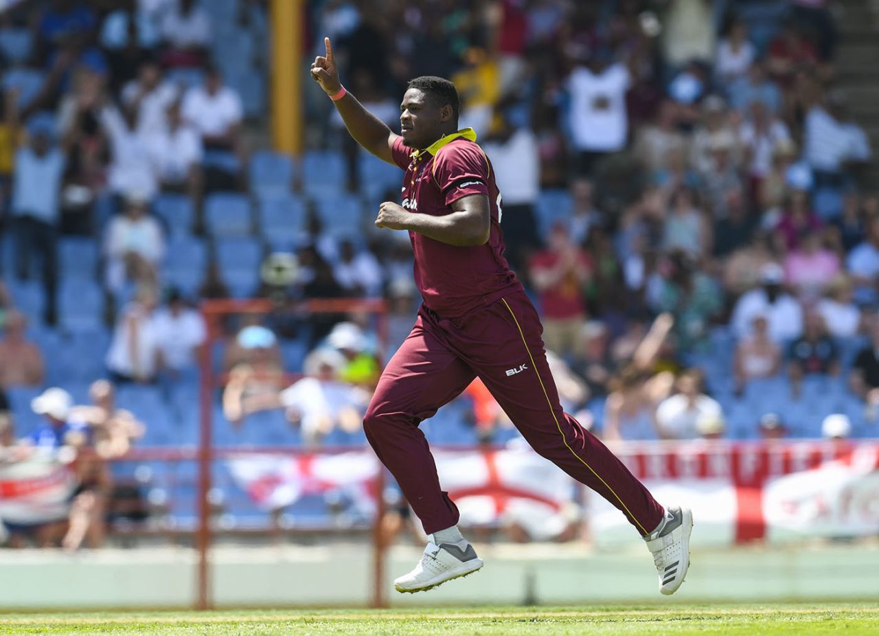 Oshane Thomas claimed a maiden ODI five-for, West Indies v England, 5th ODI, St Lucia, March 2, 2019