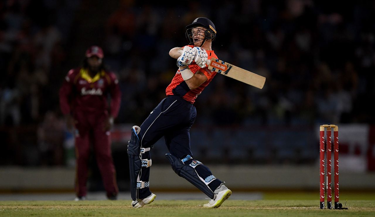 Sam Billings pulls to deep midwicket, West Indies v England, 1st T20I, St Lucia, March 5, 2019