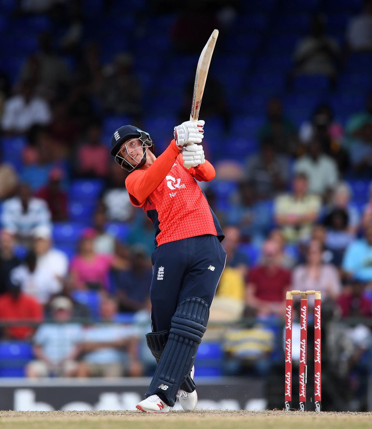 Joe Root hits down the ground, West Indies v England, 2nd T20I, , St Kitts, March 8, 2019