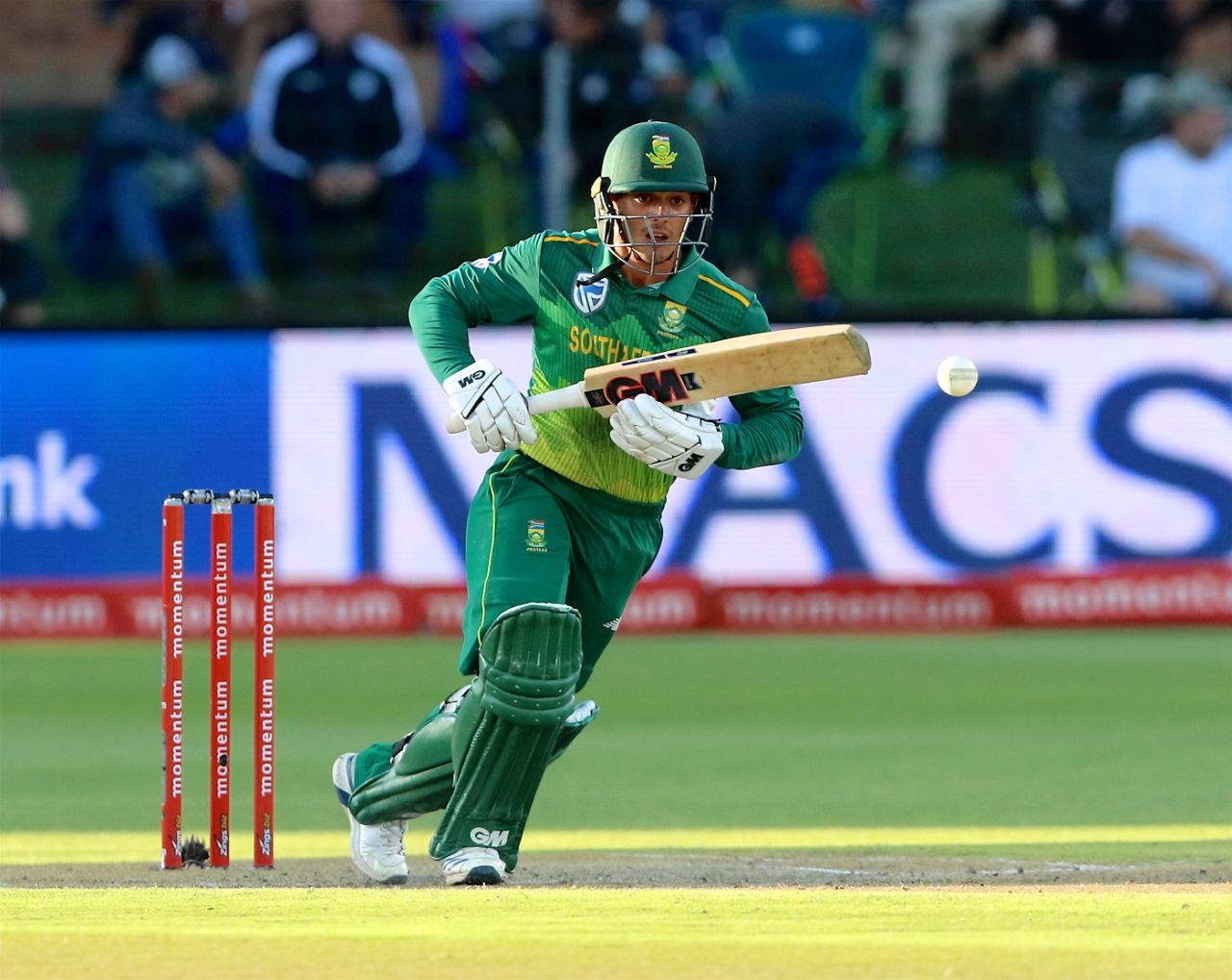 Quinton de Kock made his fourth-straight fifty-plus score of the series, South Africa v Sri Lanka, 4th ODI, Port Elizabeth, March 13, 2019