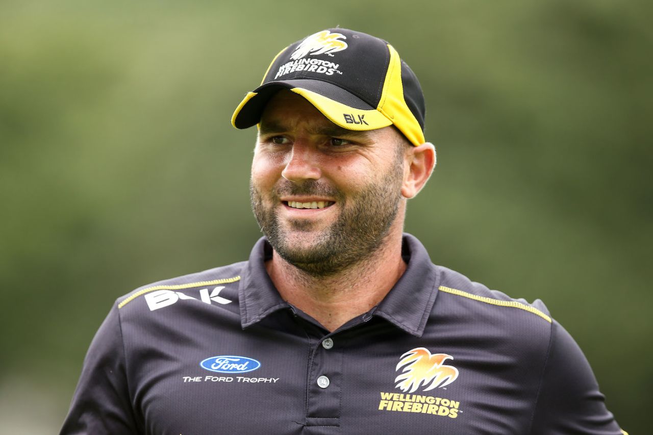 Luke Woodcock sports a smile, Wellington v Otago, Ford Trophy 2017-18, Wellington, January 31, 2018