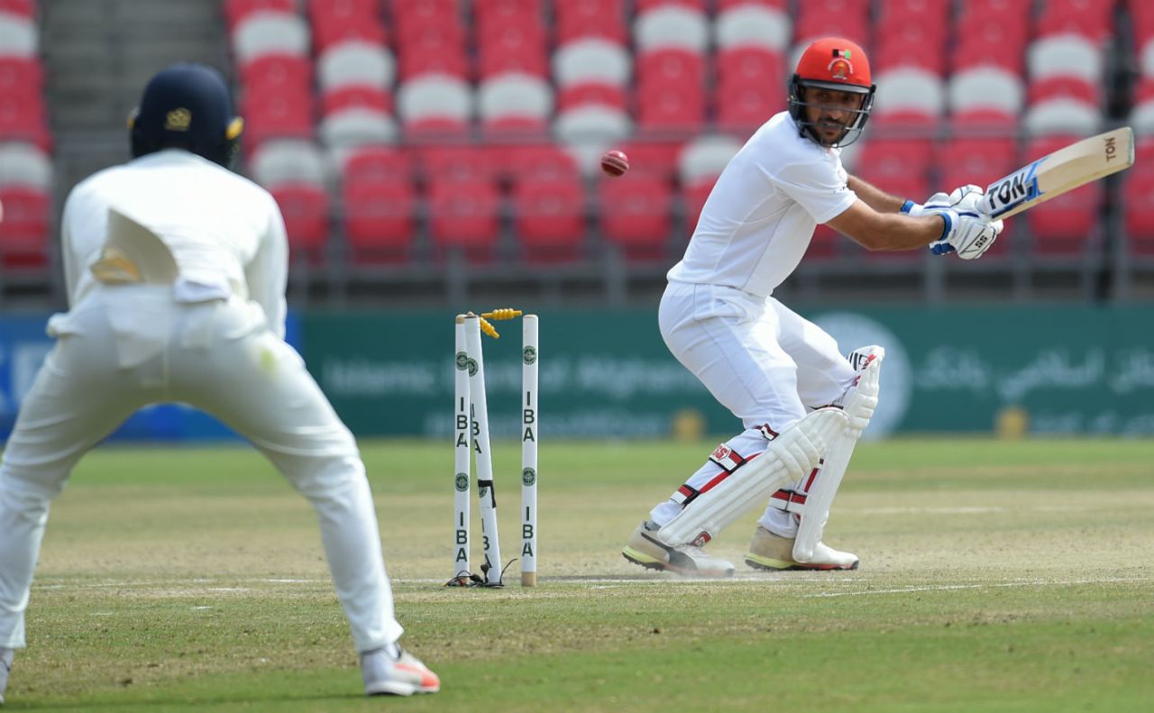 Rahmat Shah chops on, Afghanistan v Ireland, only Test, Dehradun, 2nd day, March 16, 2019