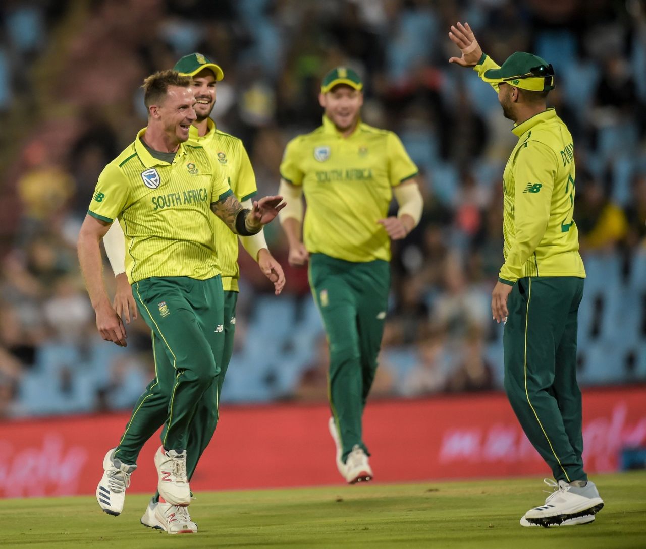 Dale Steyn celebrates a wicket, South Africa v Sri Lanka, 2nd T20I, Centurion, March 22, 2019