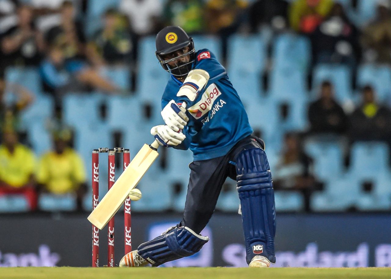 Niroshan Dickwella plays a scoop, South Africa v Sri Lanka, 2nd T20I, Centurion, March 22, 2019