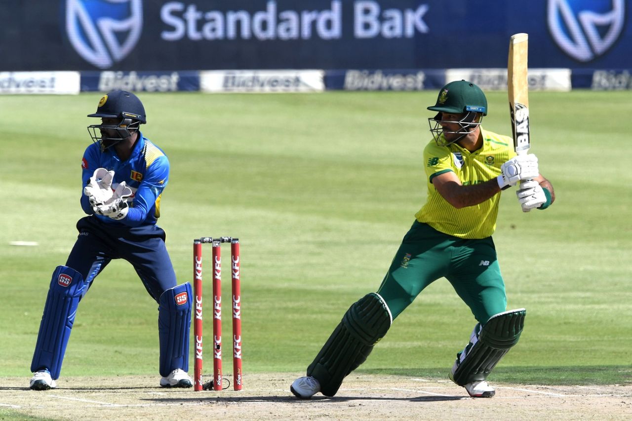 Reeza Hendricks stroked a 52-ball 66, South Africa v Sri Lanka, 3rd T20I, Johannesburg, March 24, 2019