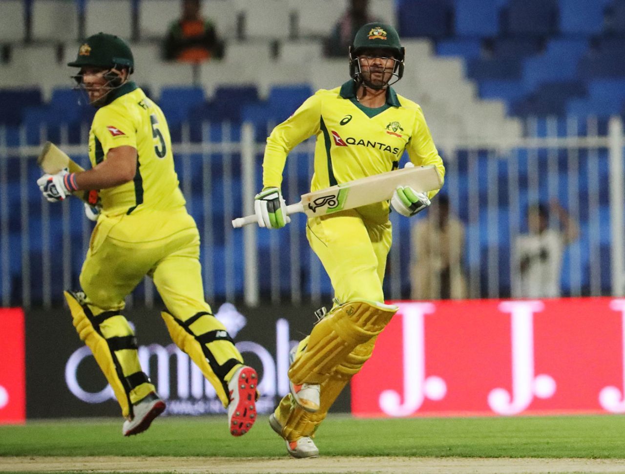 Aaron Finch and Usman Khawaja added a double-century opening stand, Pakistan v Australia, 2nd ODI, Sharjah, March 24, 2019