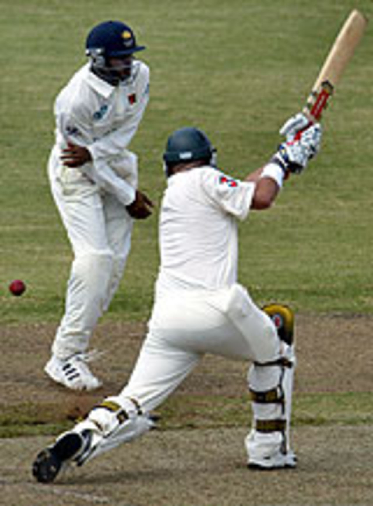 Darren Lehmann lashes out during his innings, Australia v Sri Lanka, Darwin, July 1, 2004