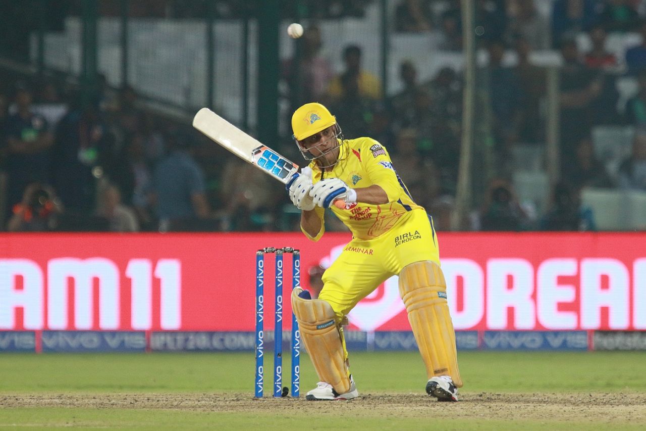 MS Dhoni took it deep before Super Kings finished off the chase, Delhi Capitals v Chennai Super Kings, Indian Premier League 2019, New Delhi, March 26, 2019