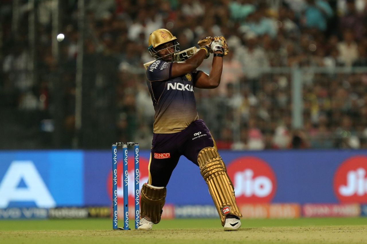Andre Russell made the most of a schoolboy error from Kings XI Punjab, Kolkata Knight Riders v Kings Xi Punjab, Indian Premier League 2019, Kolkata, March 27, 2019