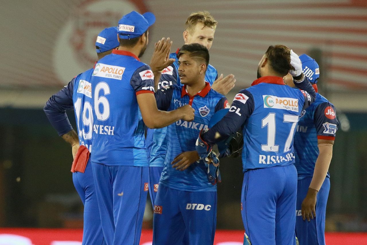 Sandeep Lamichhane brought a nice mix of his variations to the middle, Kings XI Punjab v Delhi Capitals, IPL 2019, Mohali, April 1, 2019