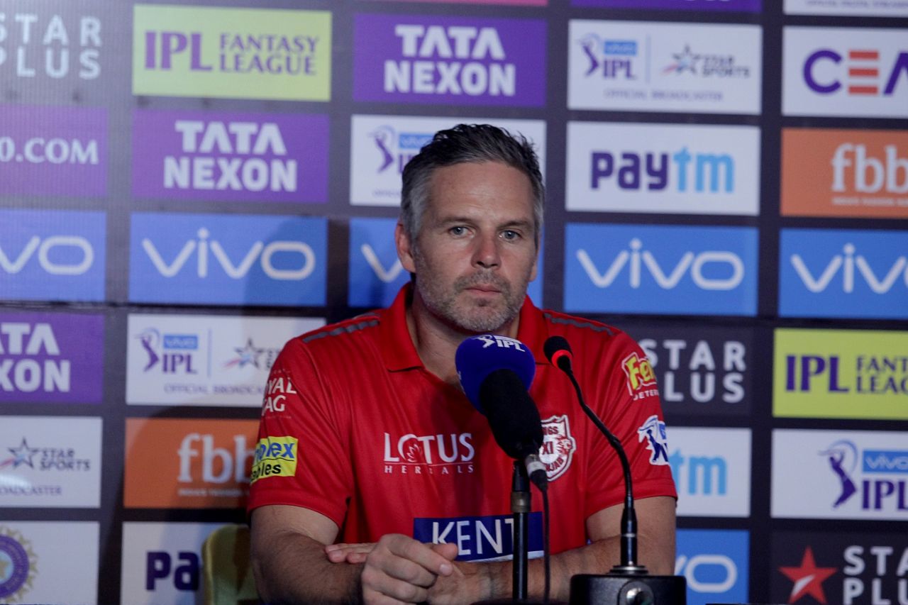 Kings XI coach Brad Hodge at the press conference, Rajasthan Royals v Kings XI Punjab, IPL 2018, Jaipur, May 8, 2018