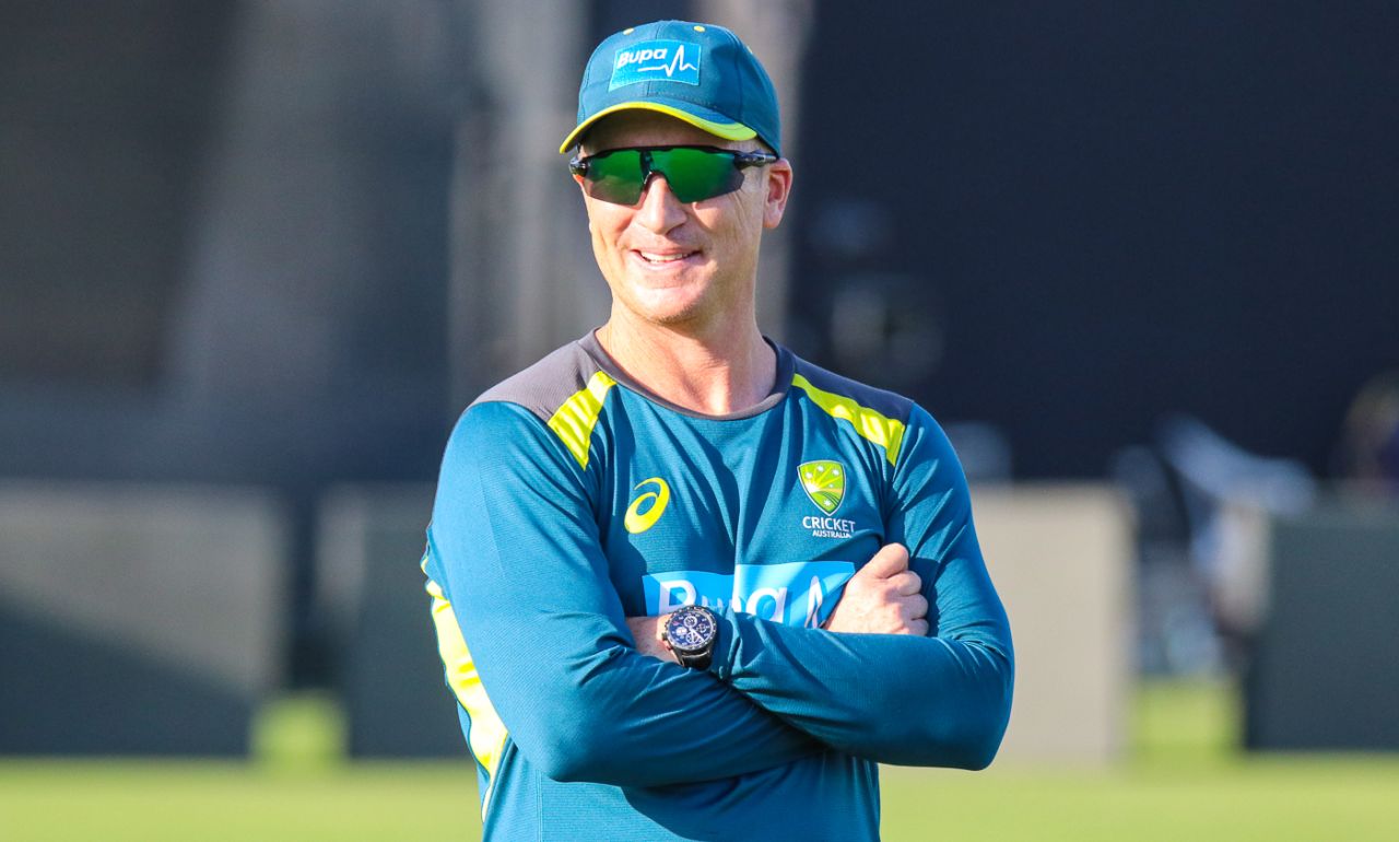 Assistant coach Brad Haddin surveys the scene during a training session, Sharjah, March 20, 2019