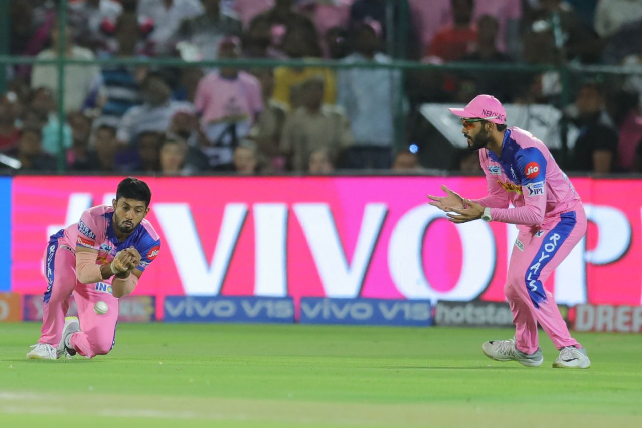 Rahul Tripathi puts one down, Rajasthan Royals v Kolkata Knight Riders, IPL 2019, Jaipur, April 7, 2019